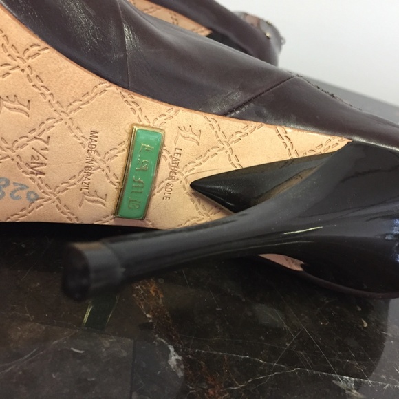 LAMB stiletto leather booties, NWT, authentic, stated size 7.5 (more like 6.5/7) - Picture 4 of 8